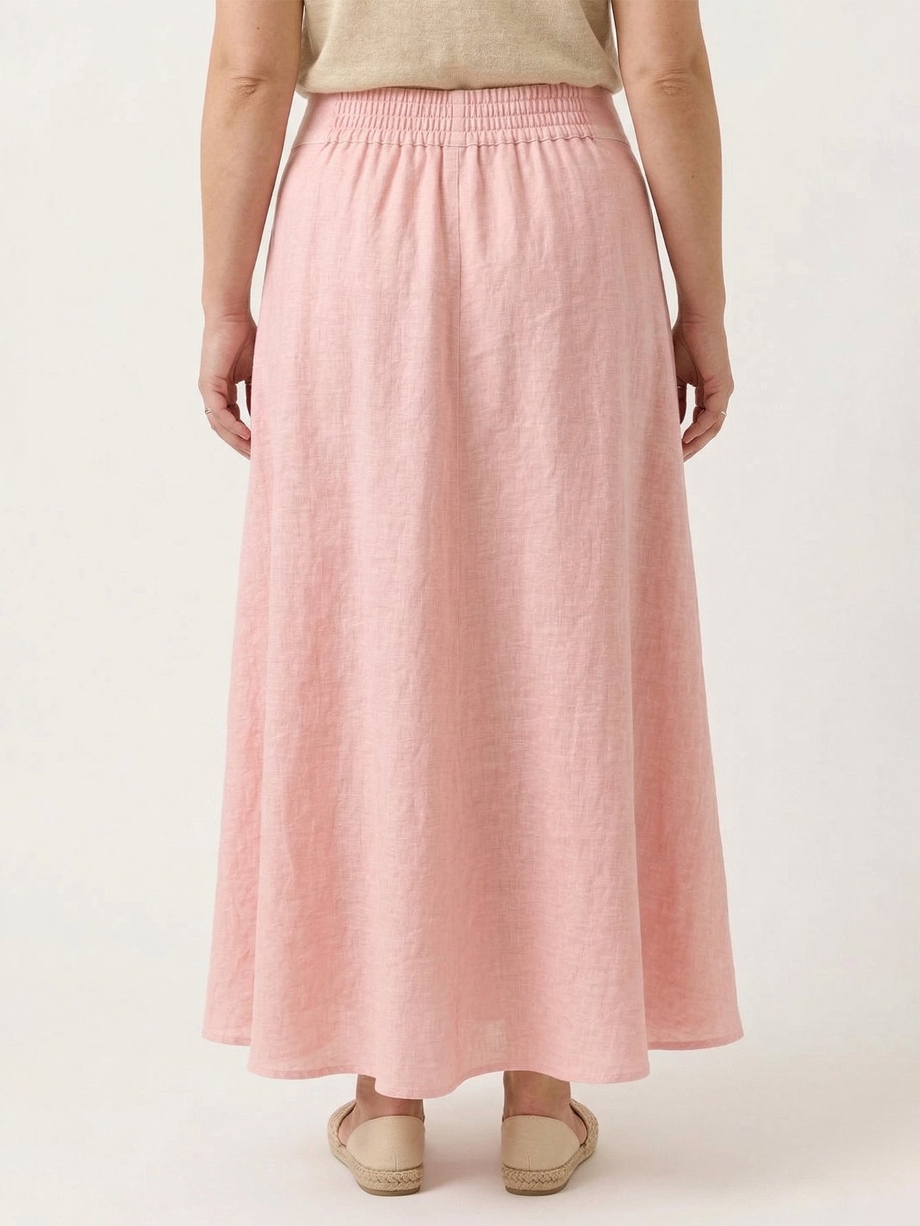 Larui Plus Size Linen A-line Skirt