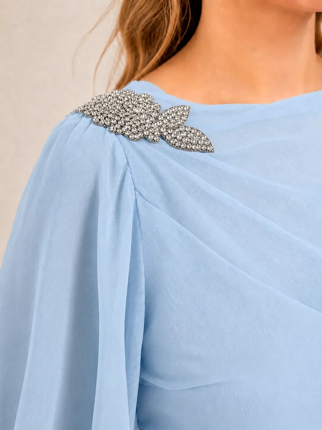 Larui Plus Size Women's Chiffon Dress