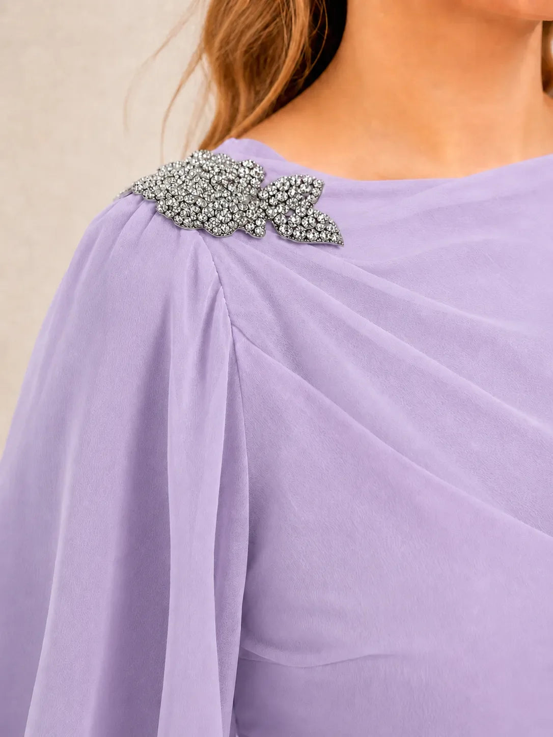 Larui Plus Size Women's Chiffon Dress
