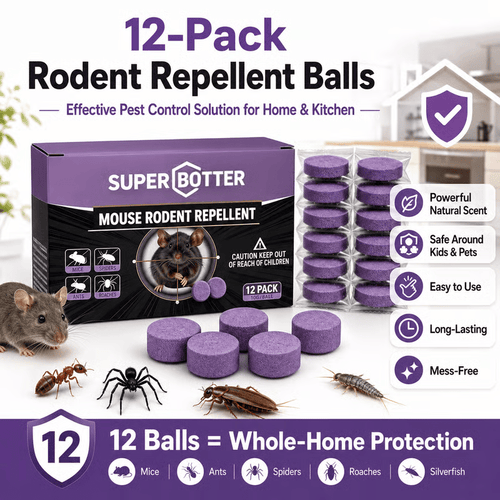 12-Pack Rodent Repellent Balls, Natural Pest Control🐭