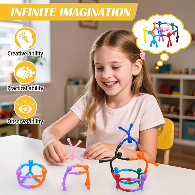 Magnetic Fidget Toys  Bright Solid Colors BPA-Free Sensory Building Fridge Kids Toys, Anxiety Fidgets, Relaxation, Mini Gifts, Sensory Products, Birthday Party Favors