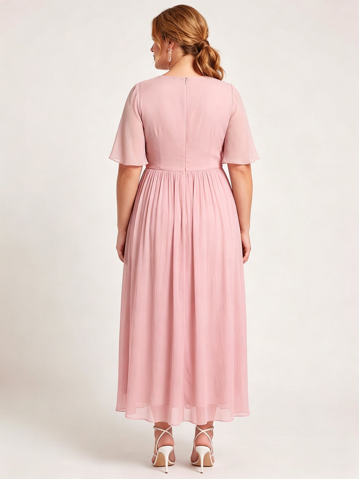 Larui Plus Size Women's Chiffon Dress