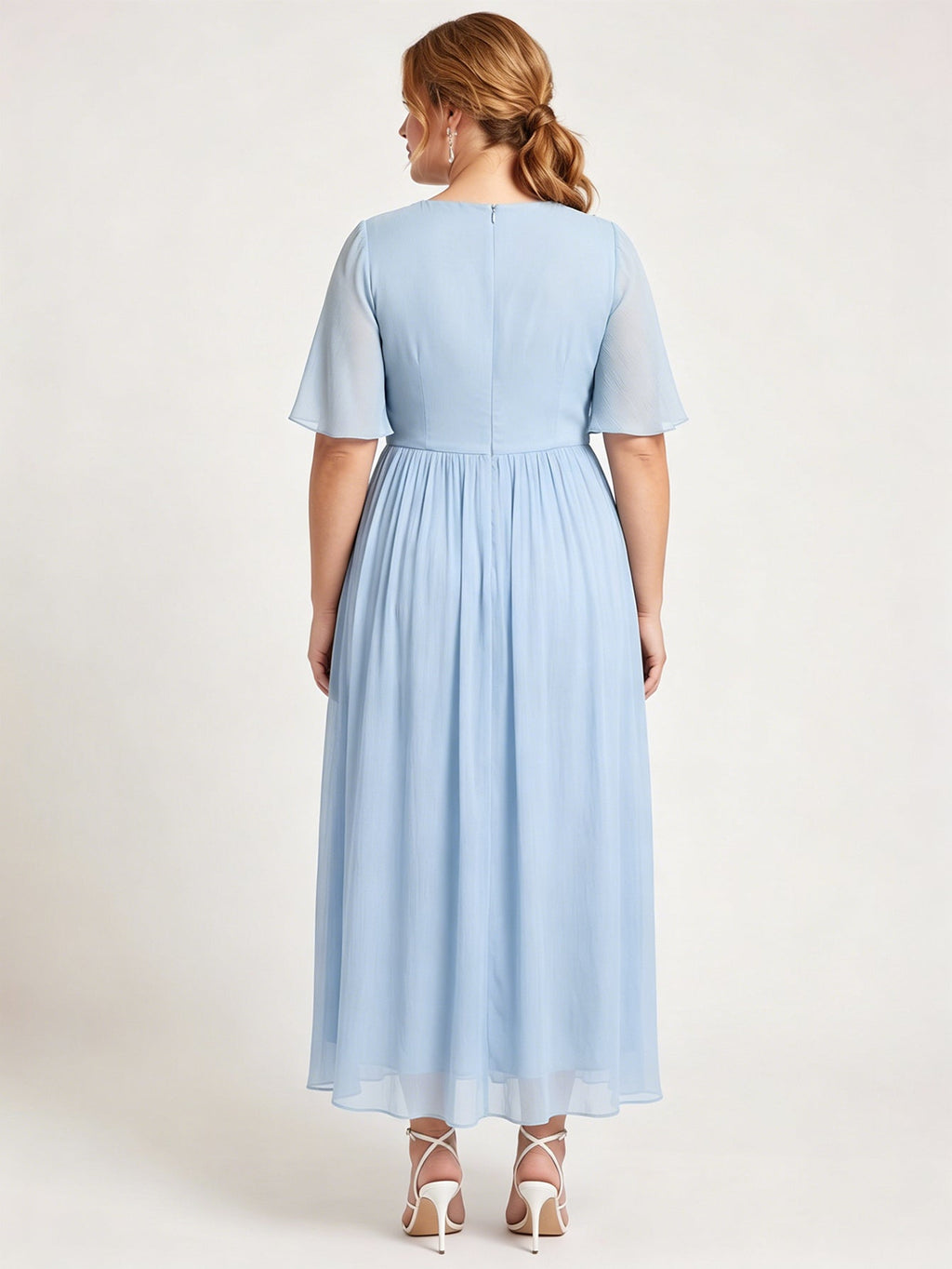 Larui Plus Size Women's Chiffon Dress