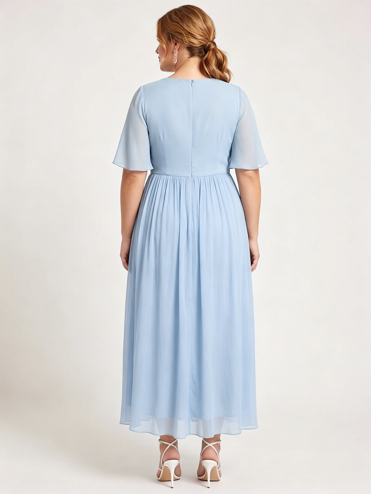 Larui Plus Size Women's Chiffon Dress