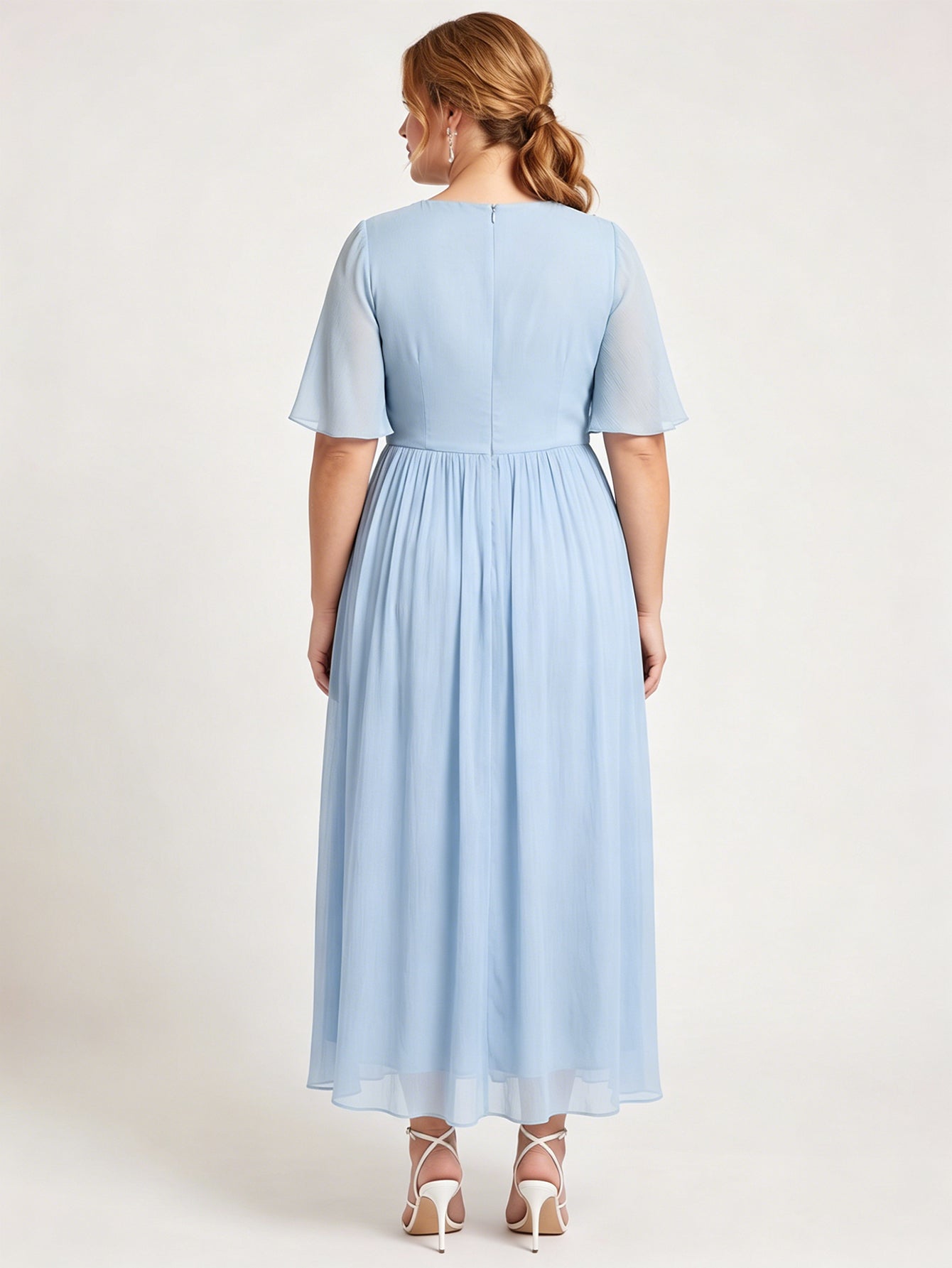 Larui Plus Size Women's Chiffon Dress