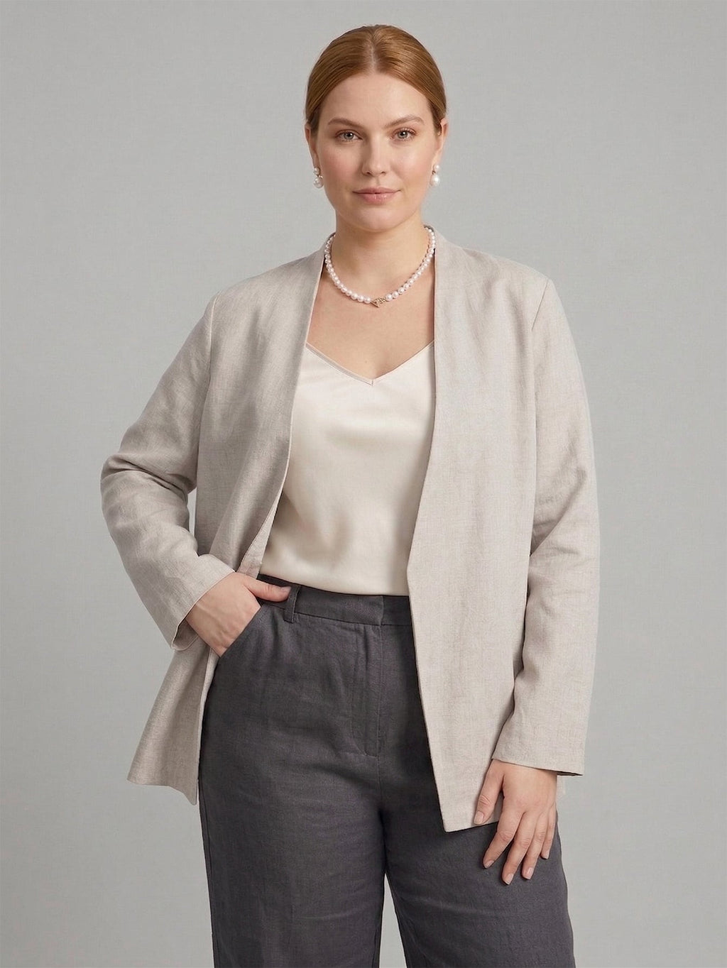 Larui Plus Size Shaped Blazer For Women