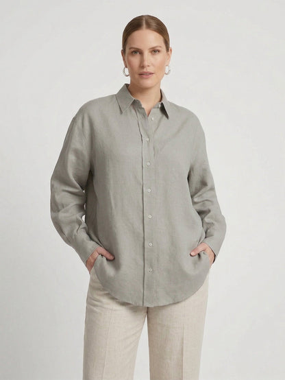 Larui Plus Size Women’s Linen Shirt