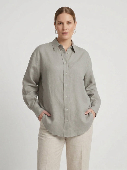 Larui Plus Size Women’s Linen Shirt