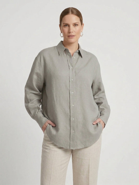 Larui Plus Size Women’s Linen Shirt