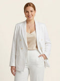 Larui Plus Size Women's Pocket Linen Blazer