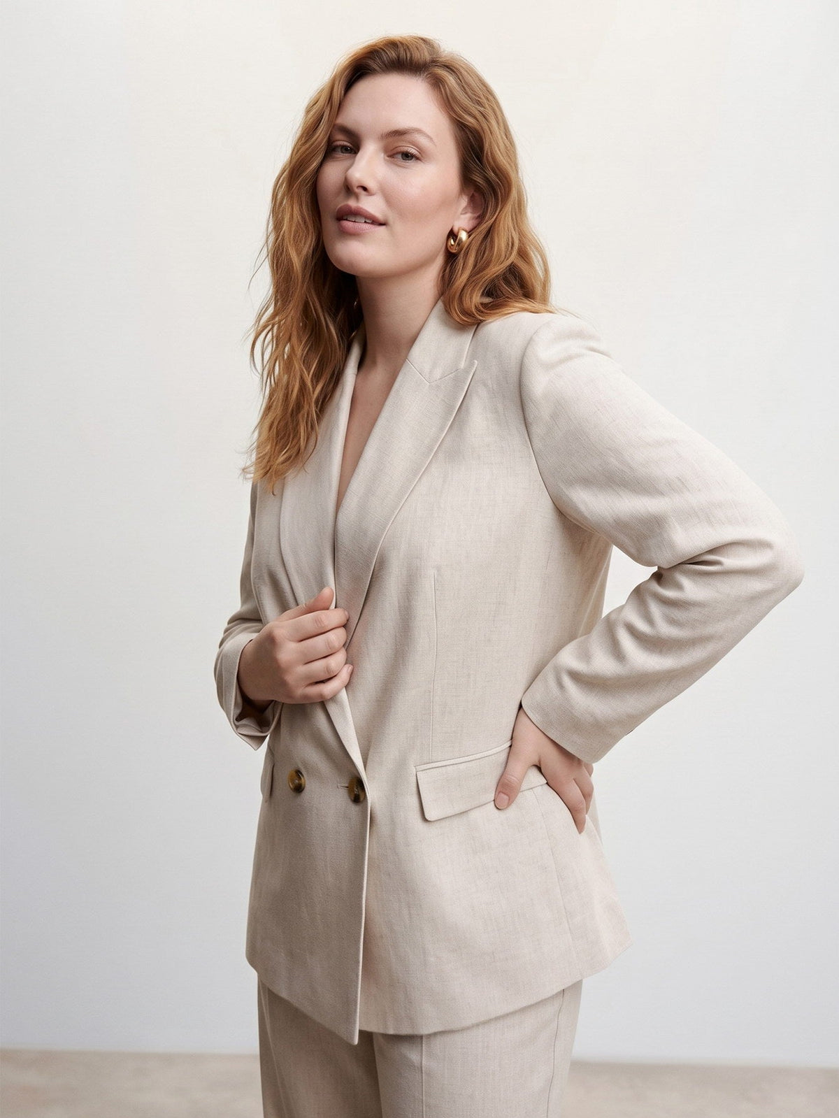 Larui Plus Size Women's Long Sleeves Jacket Blazer