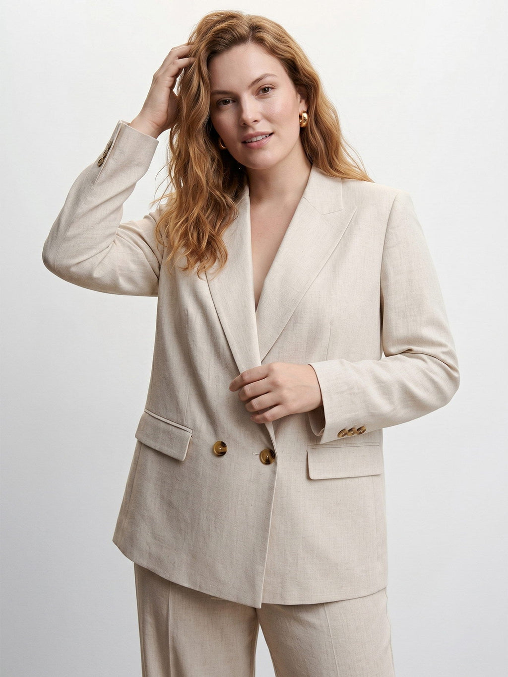 Larui Plus Size Women's Long Sleeves Jacket Blazer