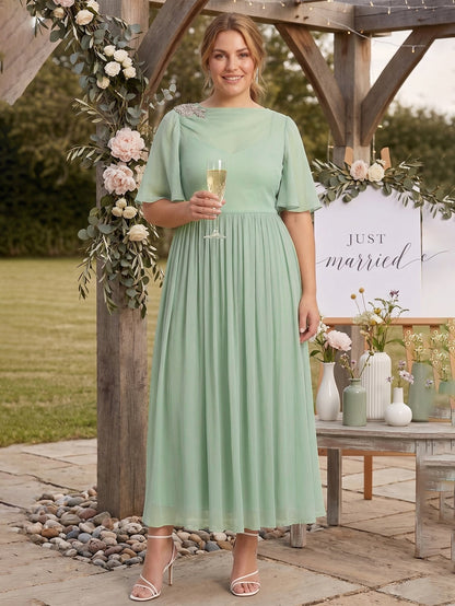 Larui Plus Size Women's Chiffon Dress