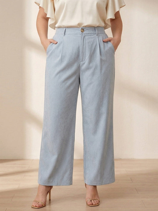 Larui Plus Size Women's Pocket Full Length Pants