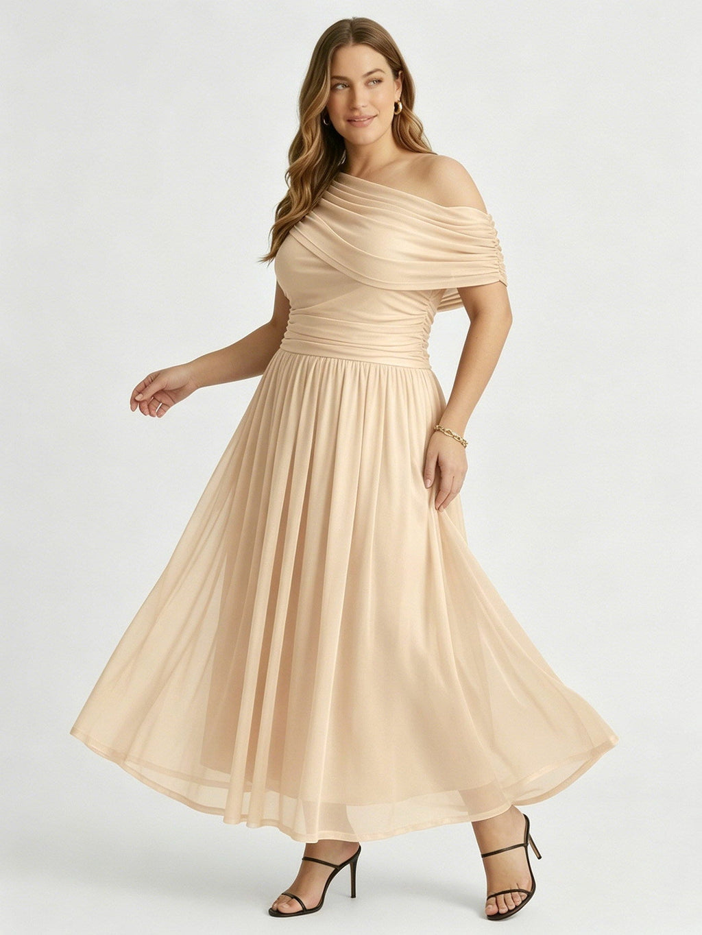 Larui Plus Size Elegant A-Line Dress