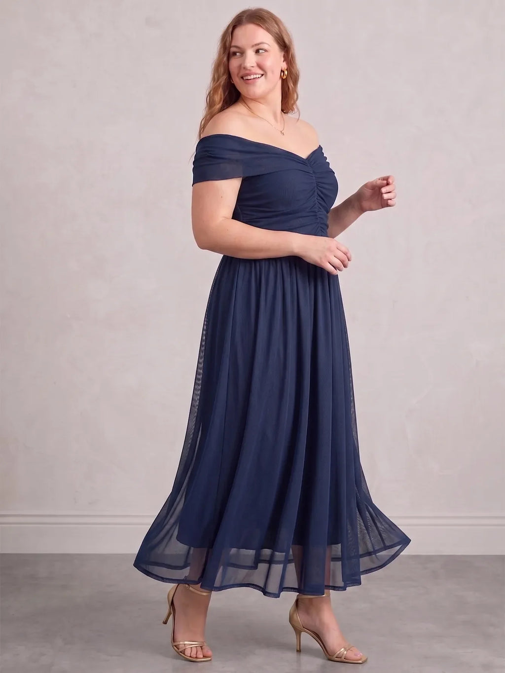 Larui Plus Size Off Shoulder A-Line Dress