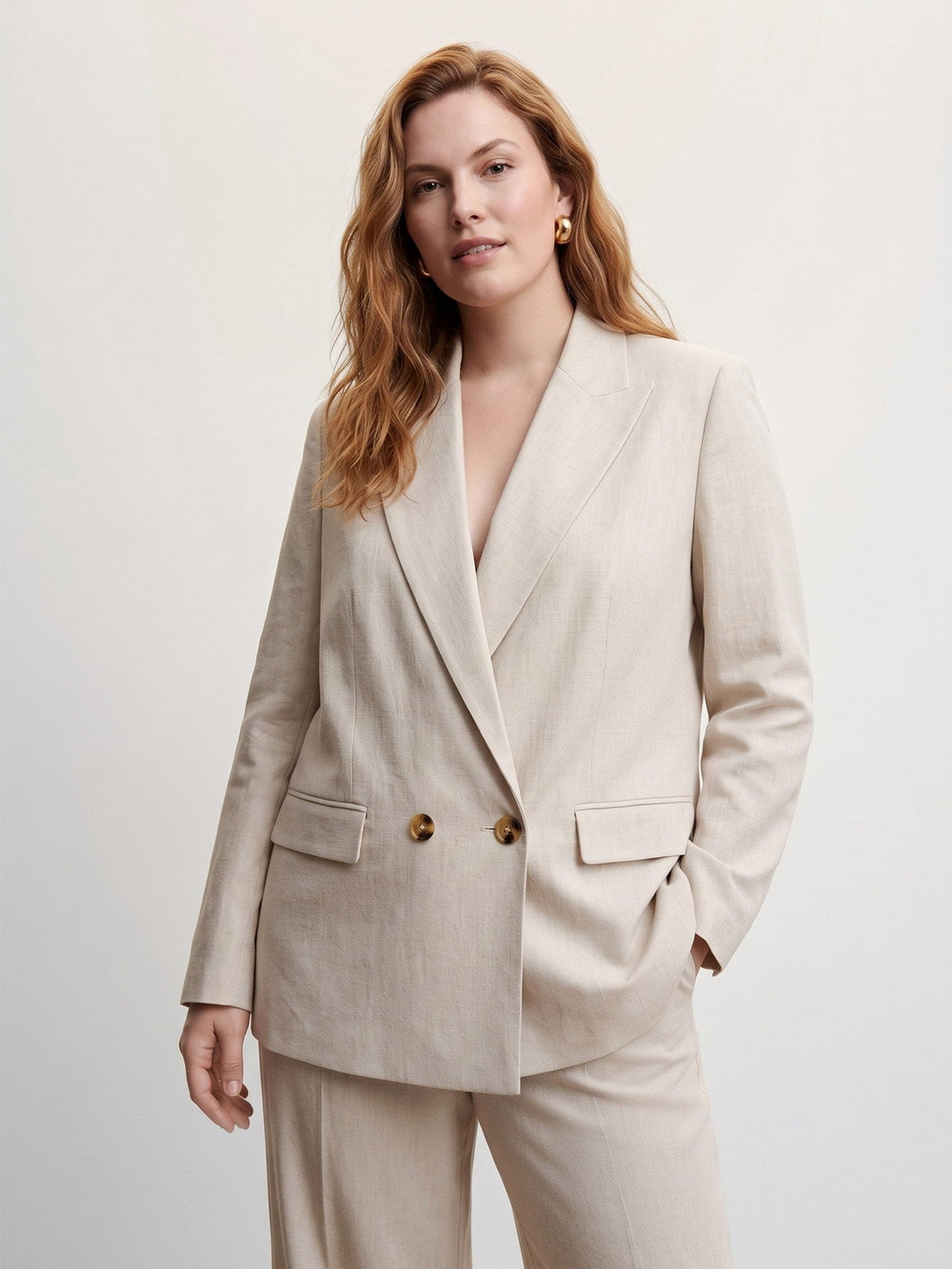 Larui Plus Size Women's Long Sleeves Jacket Blazer