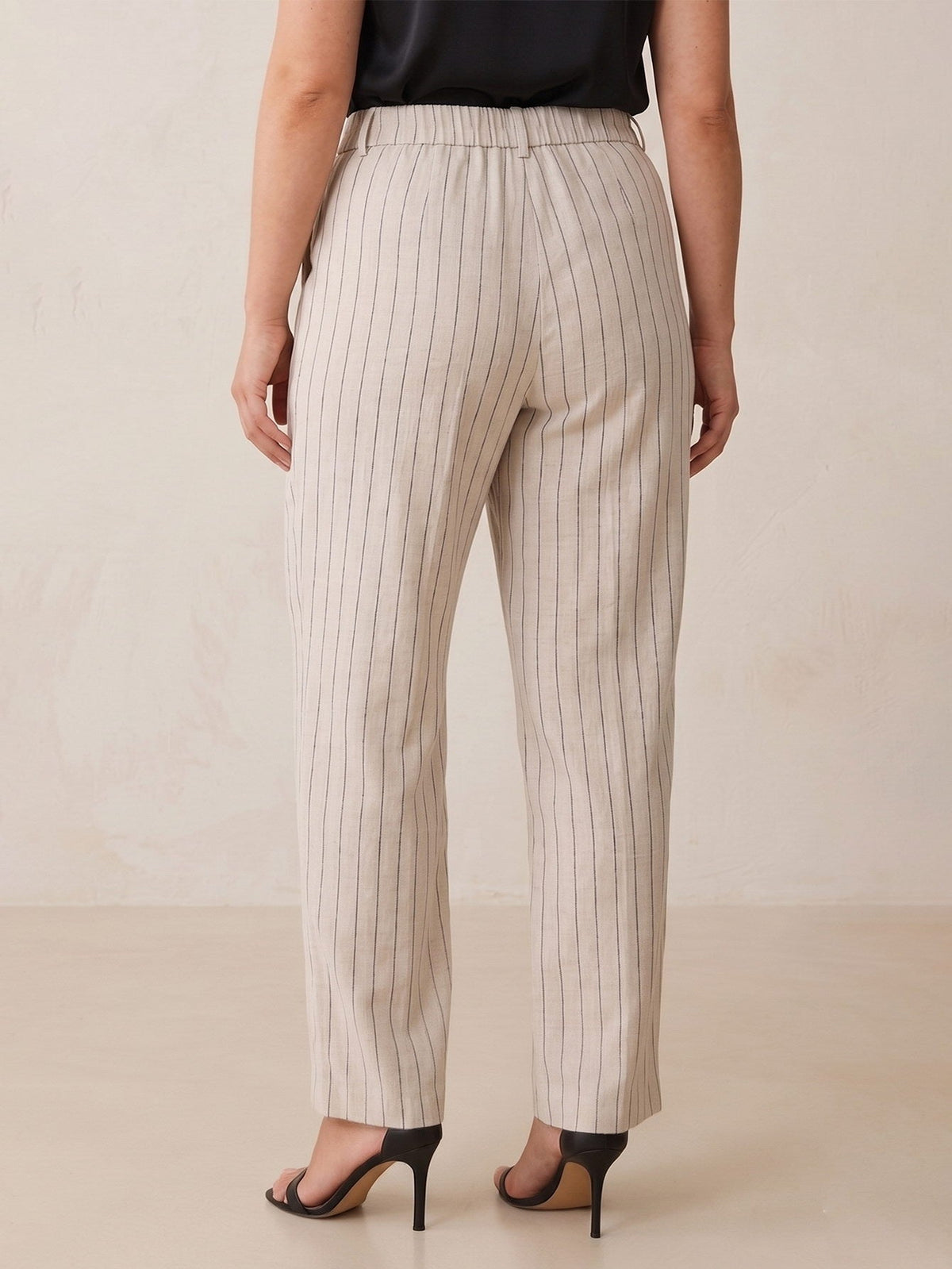 Larui Plus Size Women's Stripes Pants