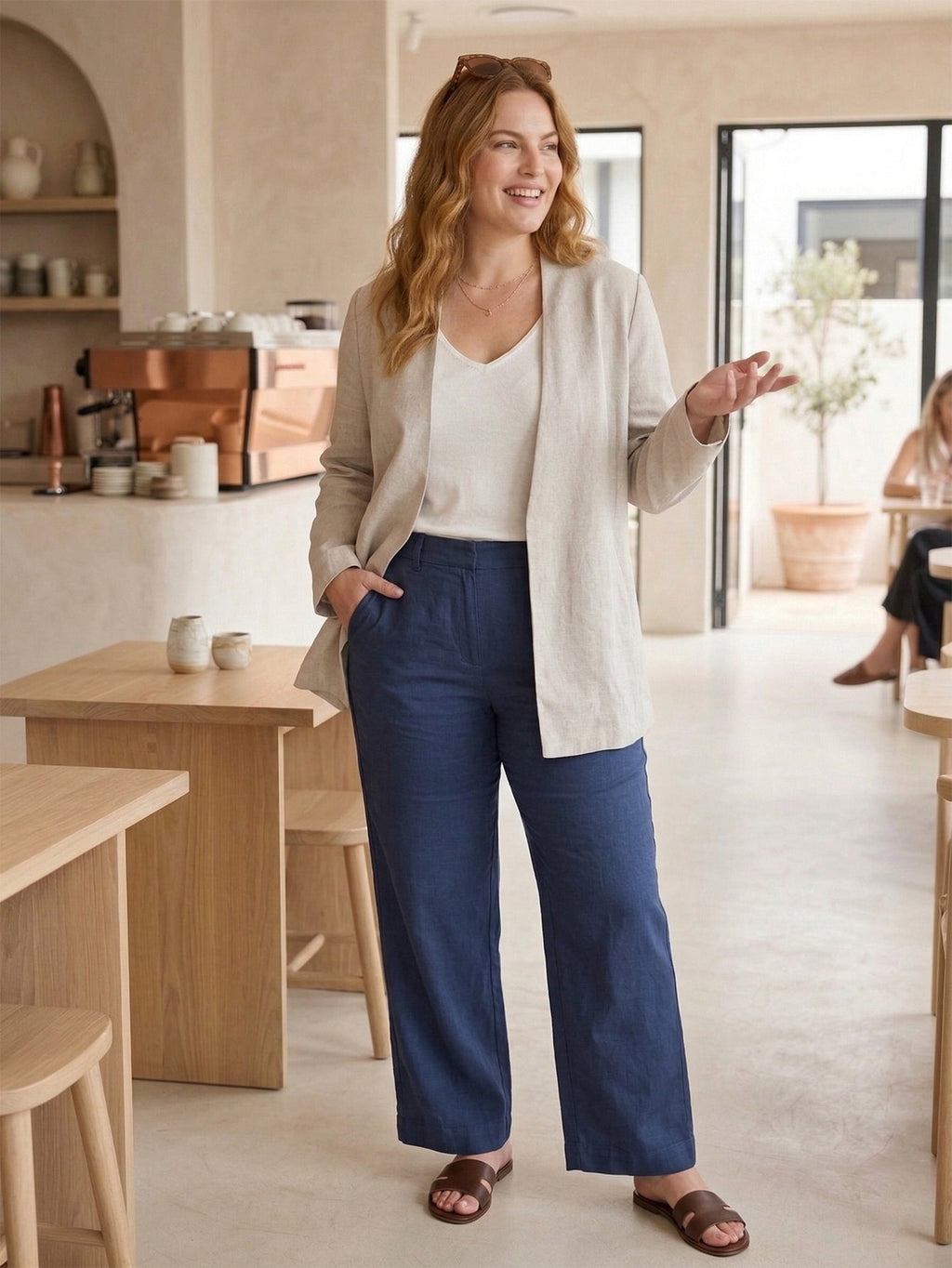 Larui Plus Size Shaped Blazer For Women