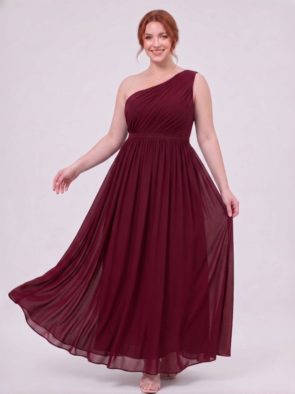 Larui  Plus-Size Women's One-Shoulder  Dress