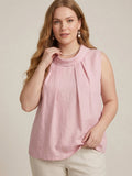 Larui Plus Size Women's Backless Linen Vest