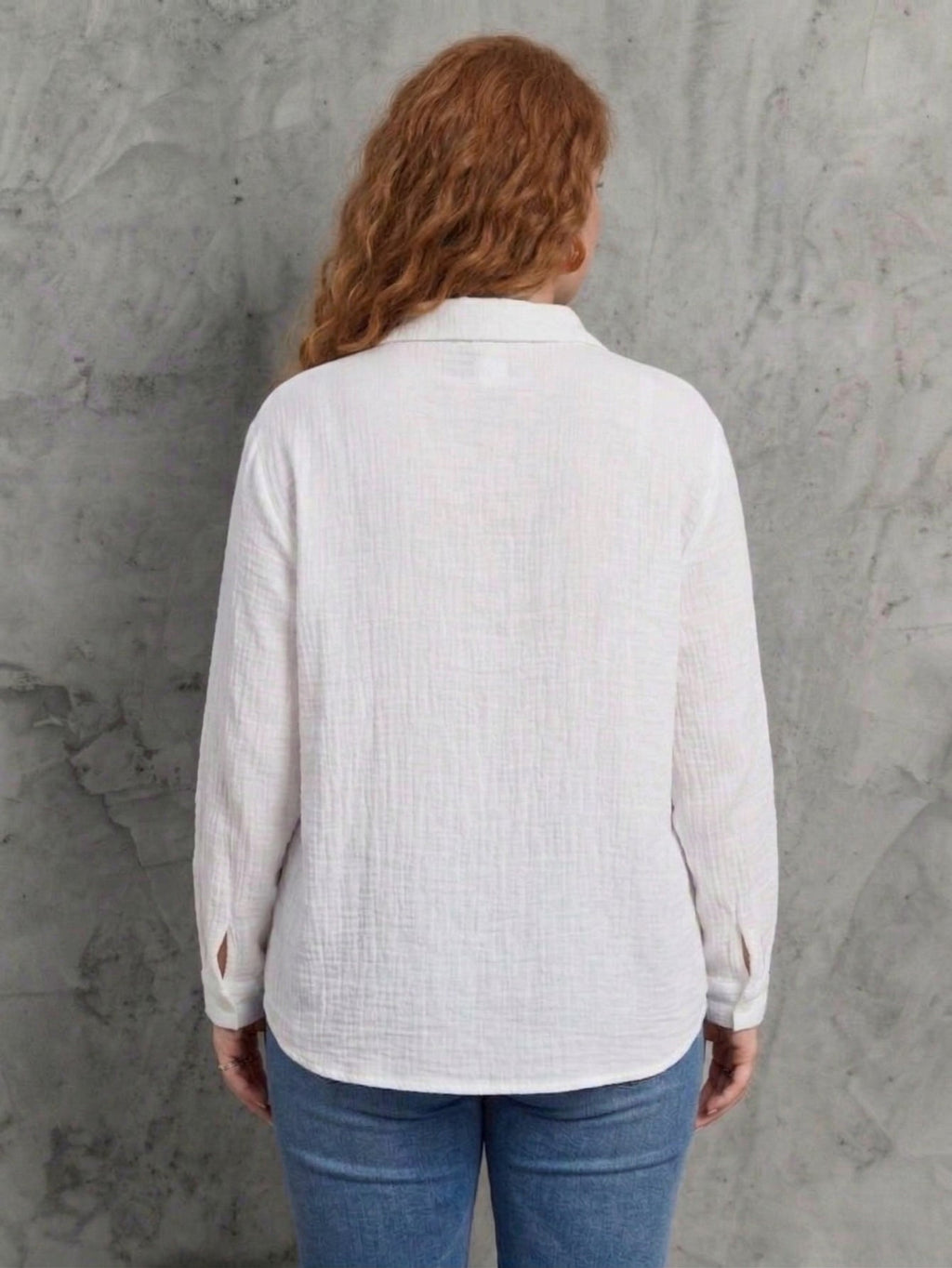 Larui Plus Size Women's Linen Long Sleeves Shirt