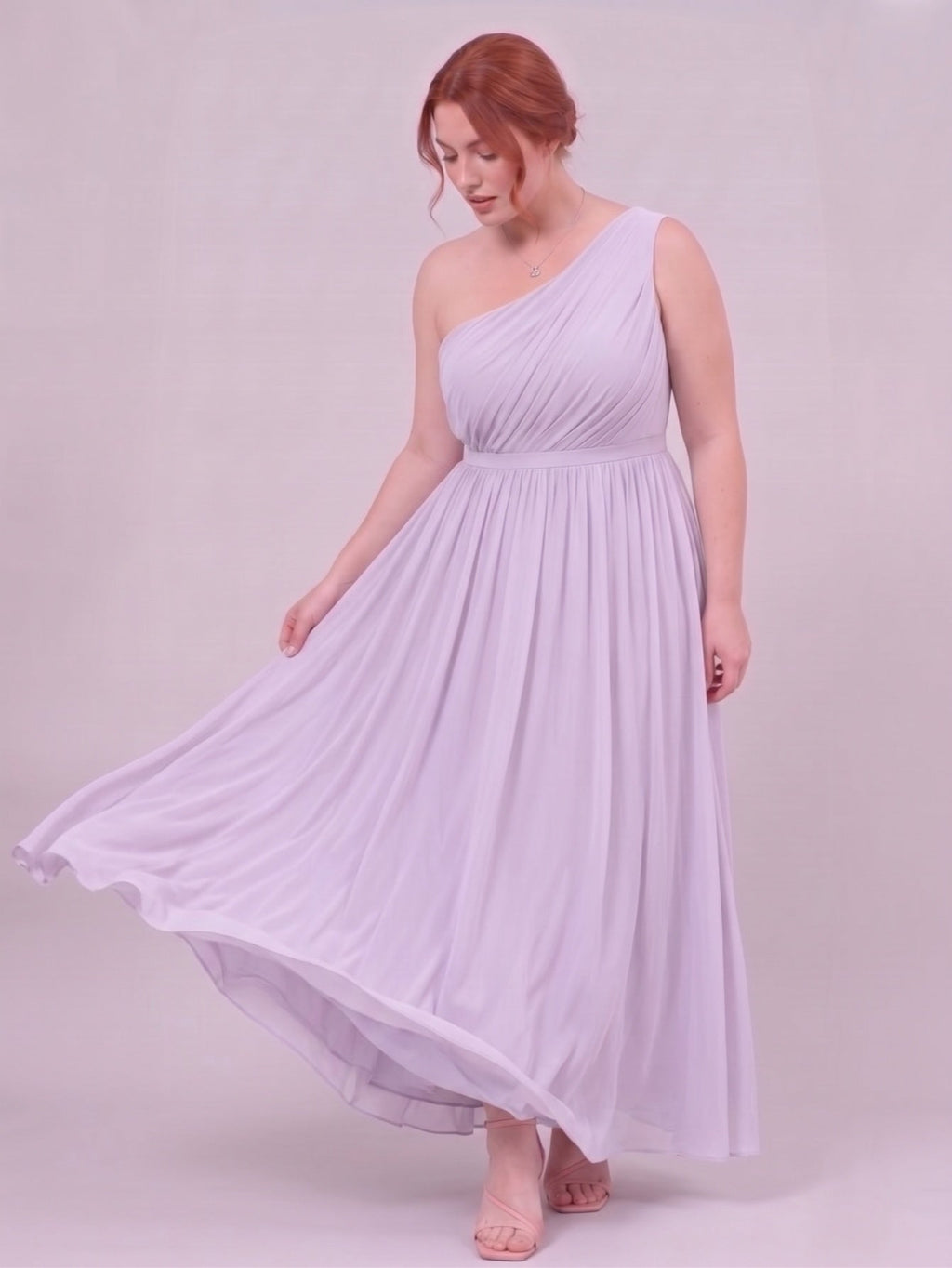 Larui  Plus-Size Women's One-Shoulder  Dress