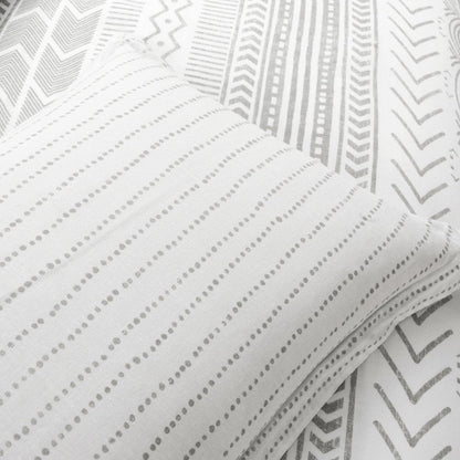 Hygge Geo Reversible Cotton Duvet Cover 3 Piece Set