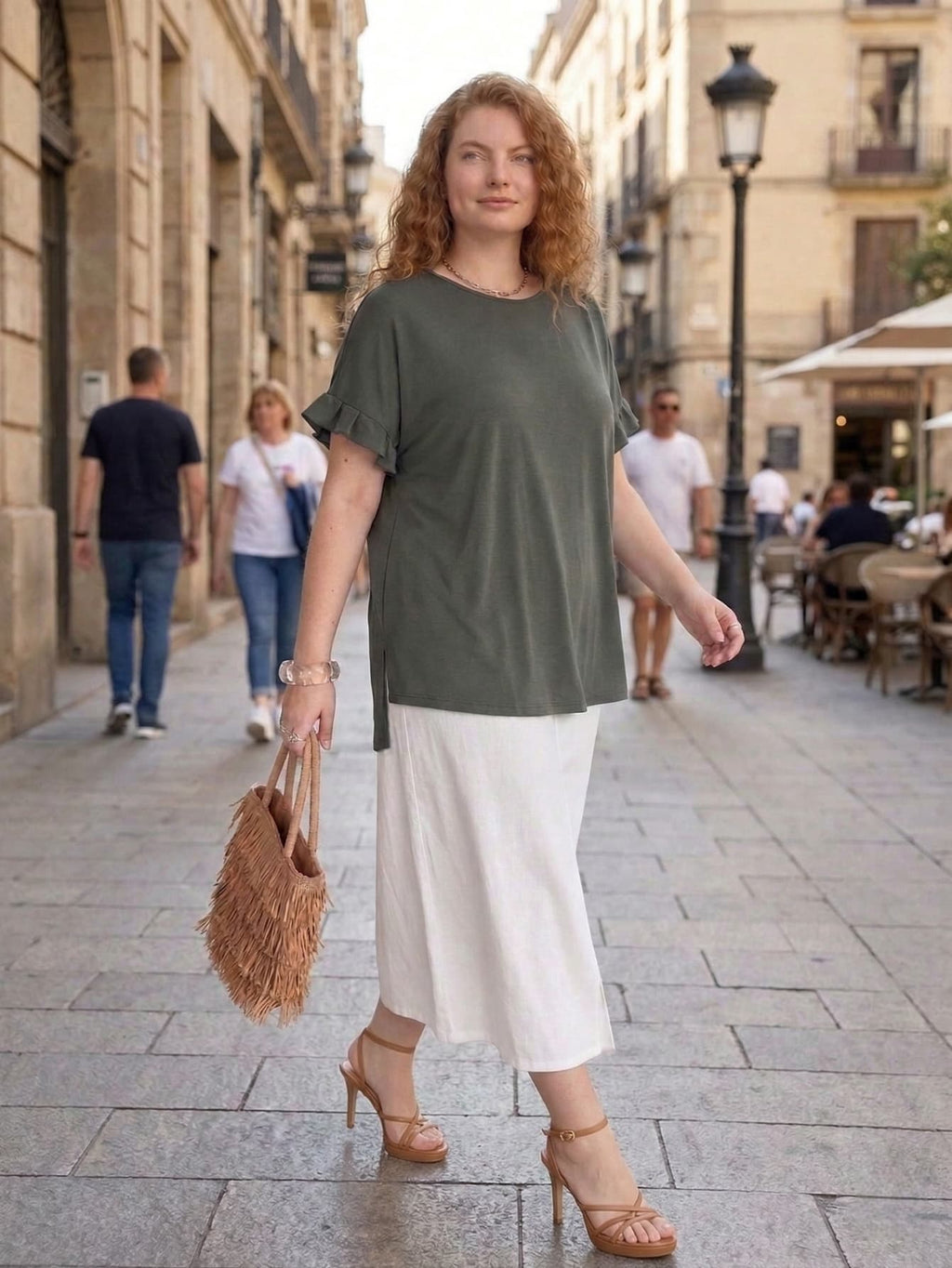 Larui Plus Size Women's Short Sleeves Top