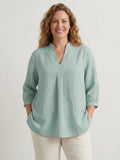 Larui Plus Size Women's Linen Shirt
