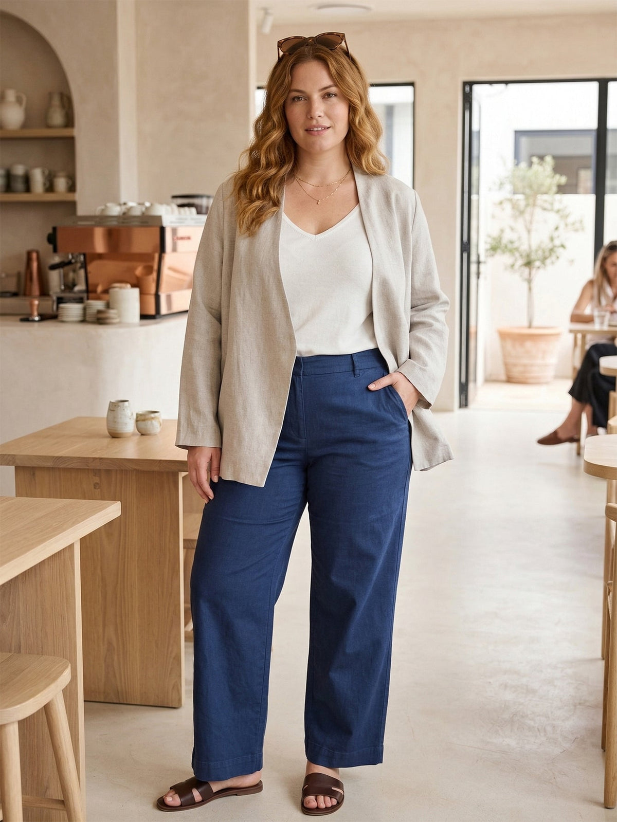 Larui Plus Size Shaped Blazer For Women