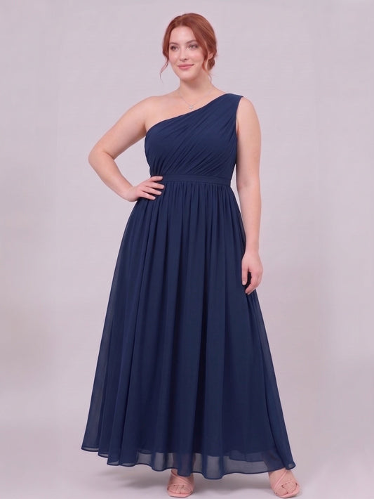 Larui  Plus-Size Women's One-Shoulder  Dress