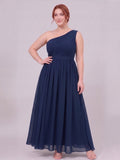 Larui  Plus-Size Women's One-Shoulder  Dress