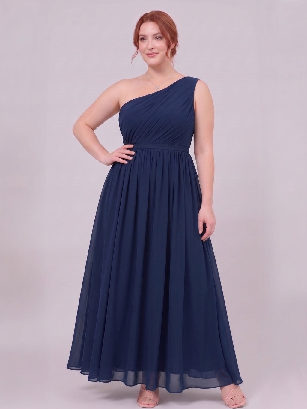 Larui  Plus-Size Women's One-Shoulder  Dress
