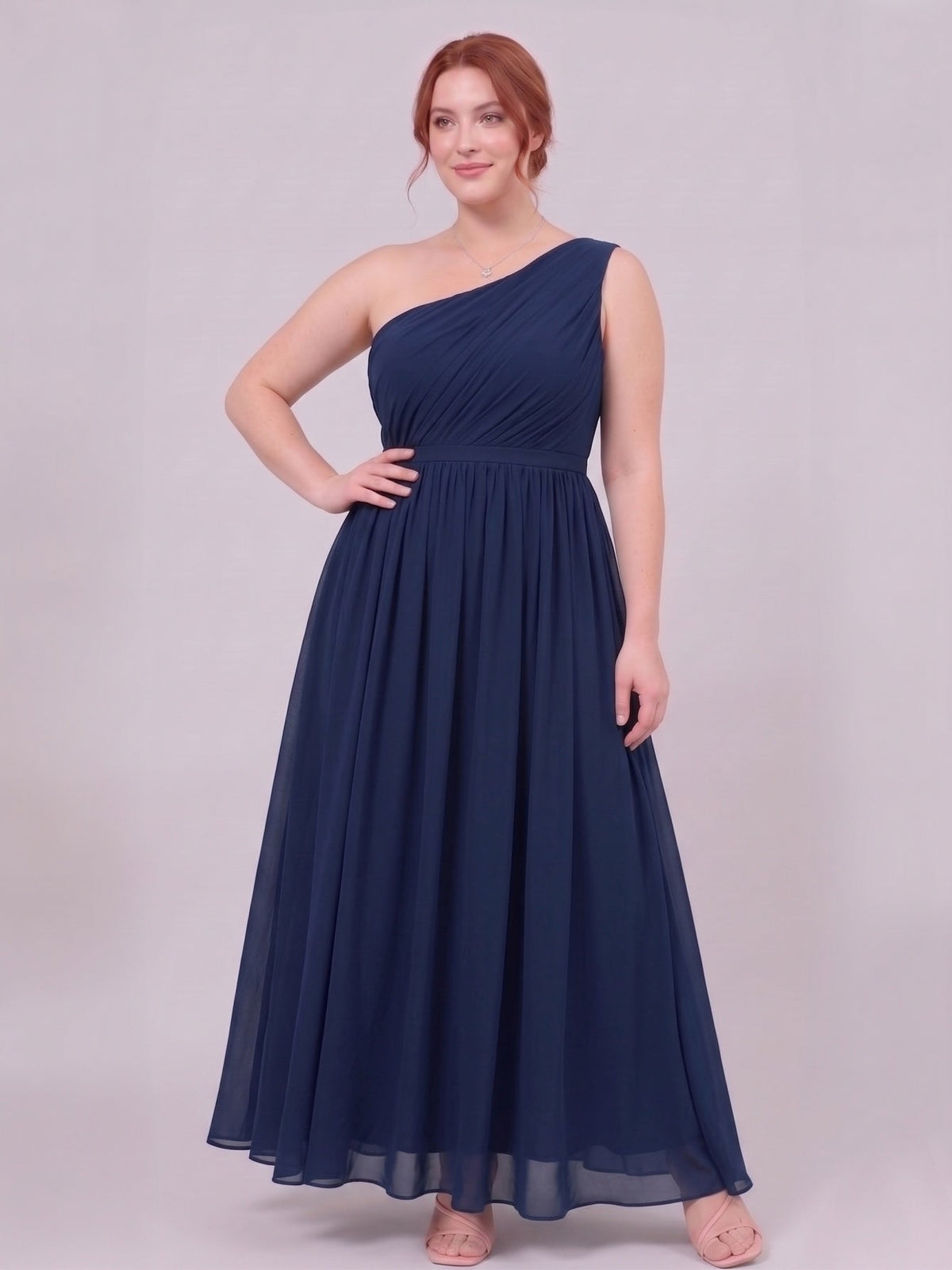 Larui  Plus-Size Women's One-Shoulder  Dress