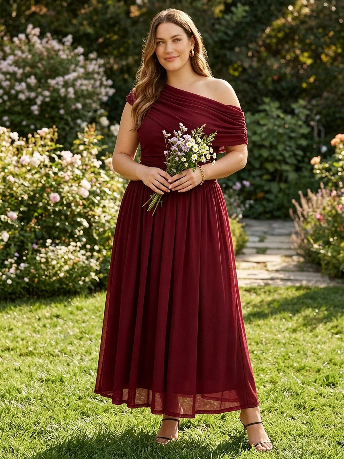 Larui Plus Size Elegant A-Line Dress