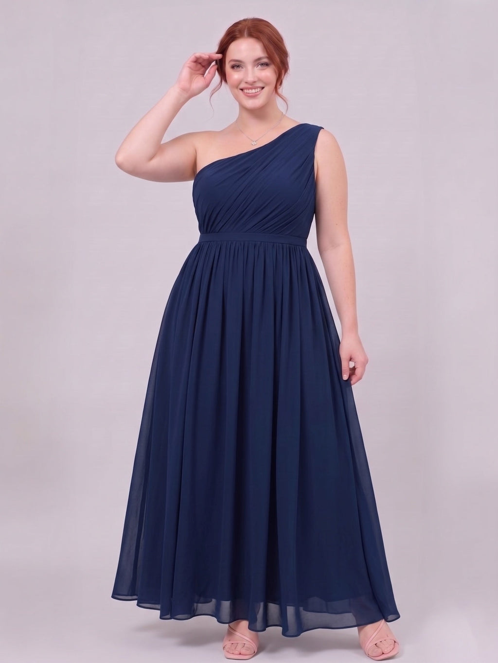 Larui  Plus-Size Women's One-Shoulder  Dress