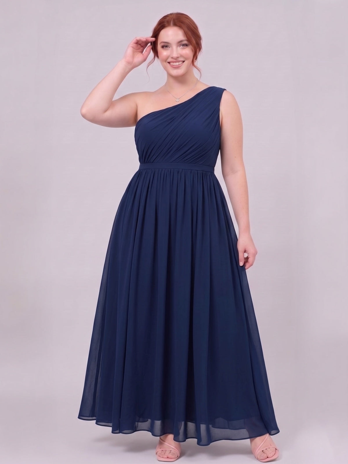 Larui  Plus-Size Women's One-Shoulder  Dress