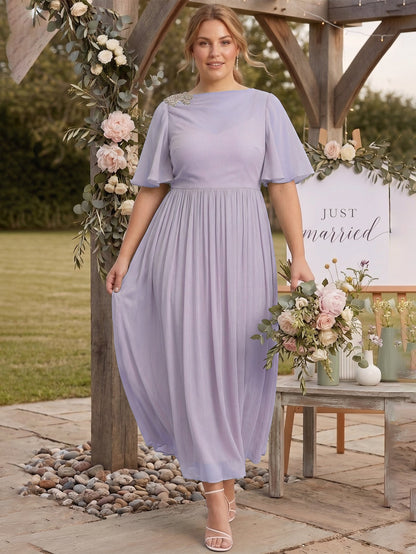 Larui Plus Size Women's Chiffon Dress