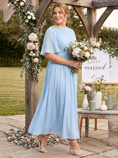 Larui Plus Size Women's Chiffon Dress