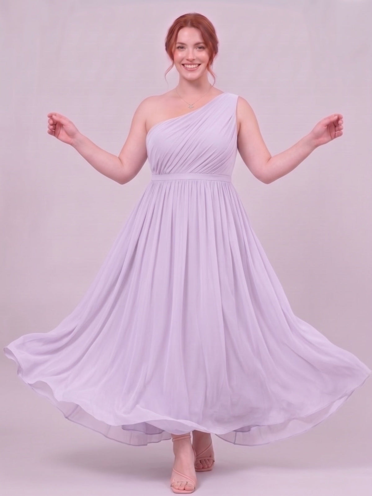 Larui  Plus-Size Women's One-Shoulder  Dress