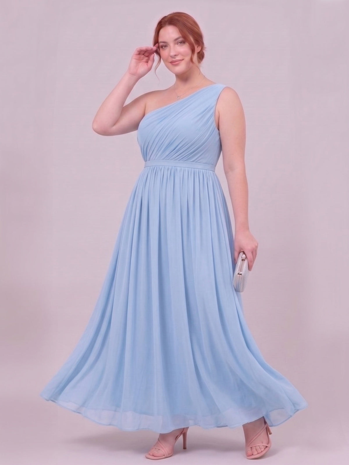 Larui  Plus-Size Women's One-Shoulder  Dress