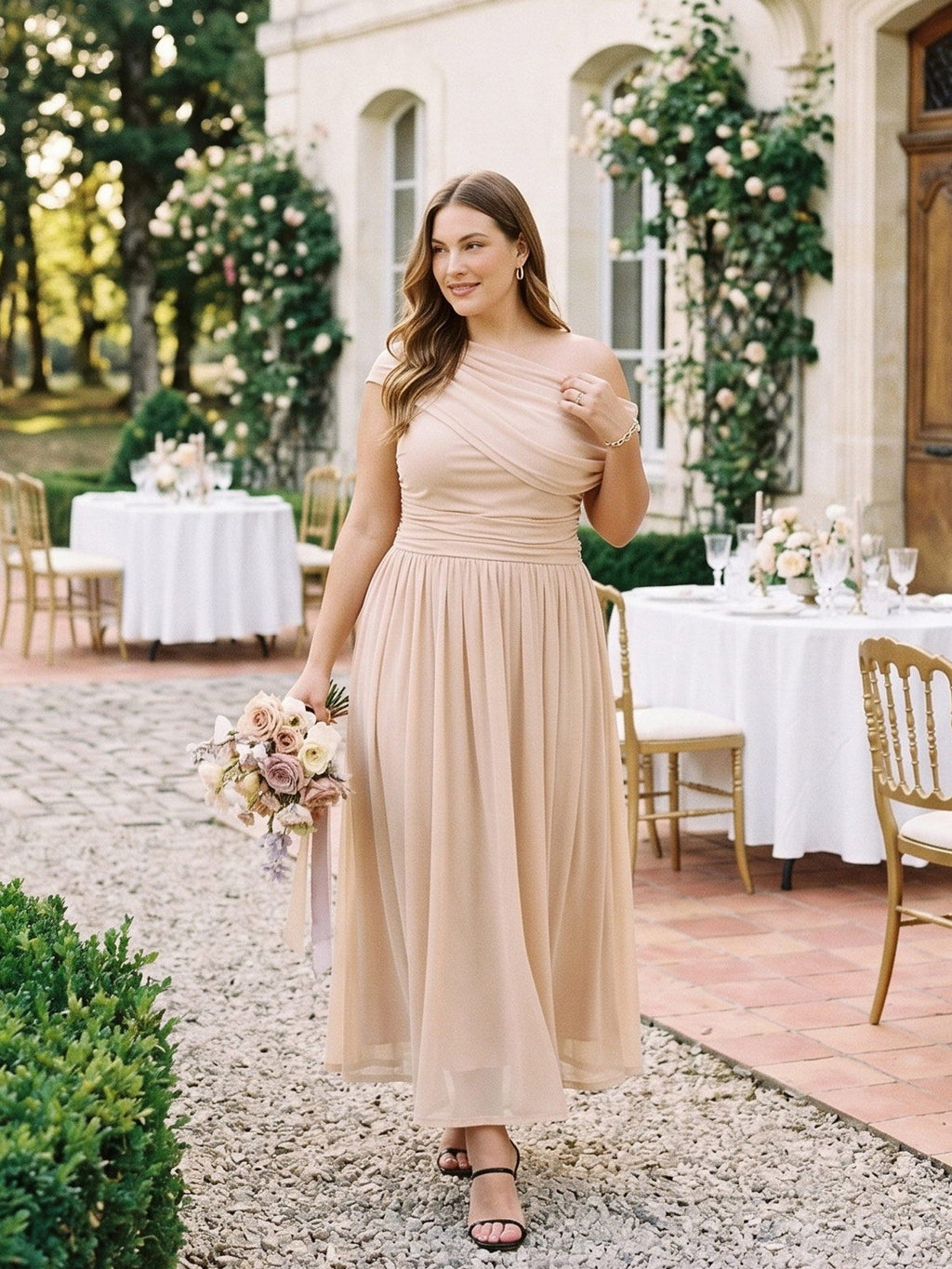 Larui Plus Size Elegant A-Line Dress