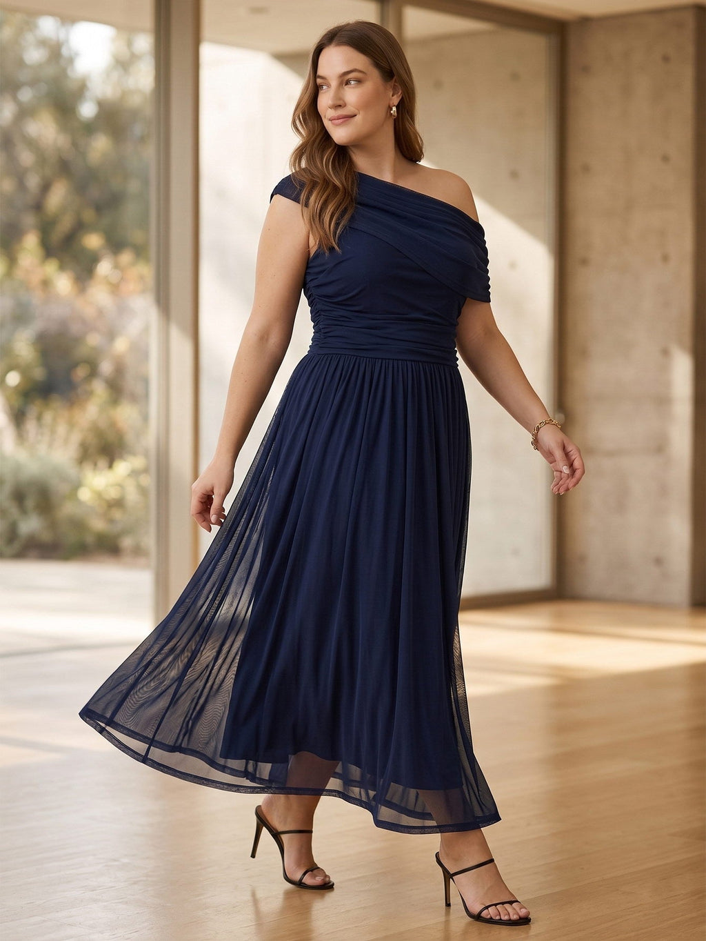 Larui Plus Size Elegant A-Line Dress
