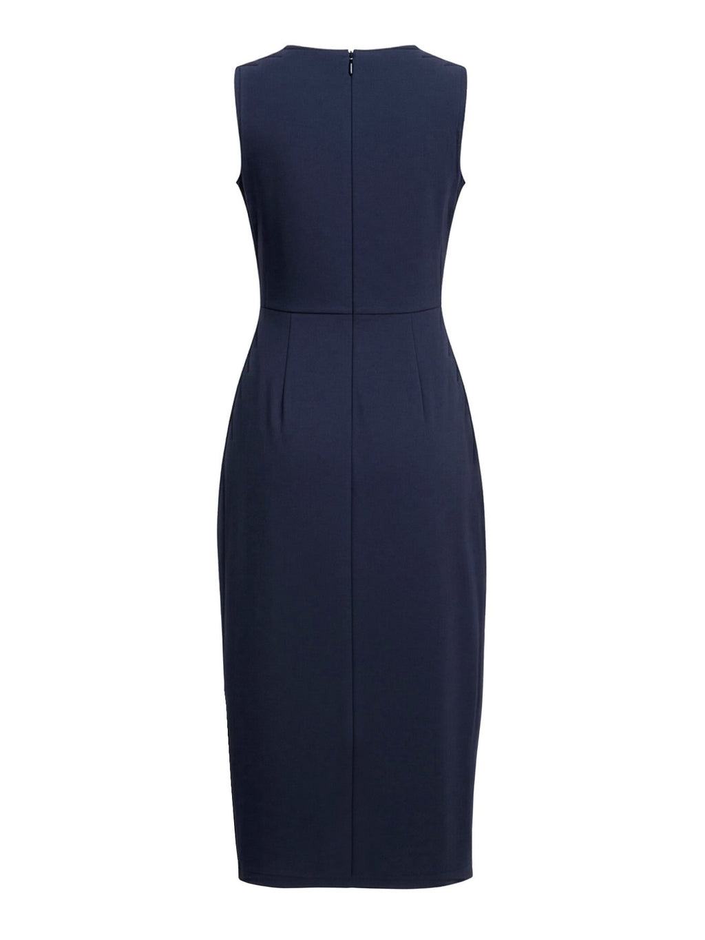 Larui Plus Size Women's Solid Crew Neck Sleeveless Dress