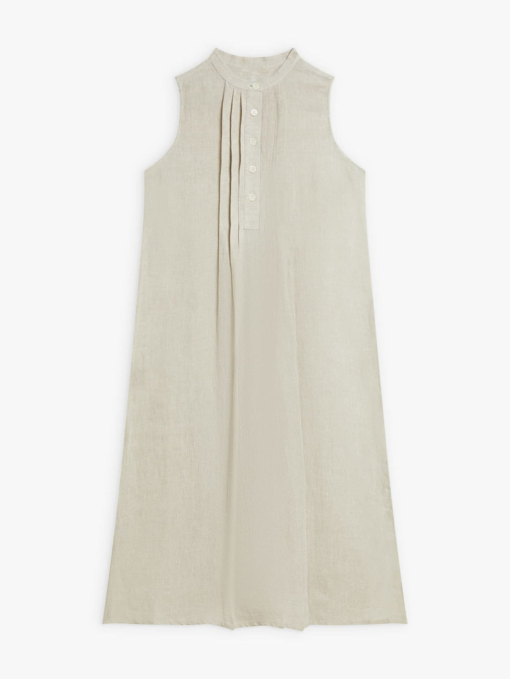 Larui Plus Size Women's Pleated Linen Dress
