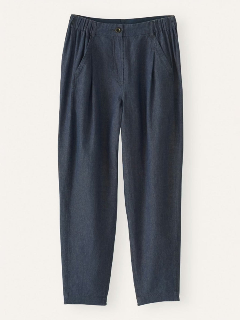 Larui Plus Size Women's Linen Straight Leg Pants With Side Elastic