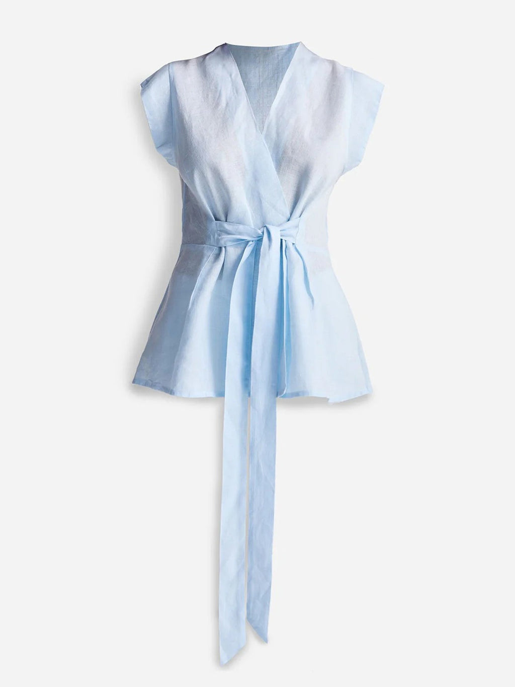 Larui Plus Size Women's Linen Tie-Up Top