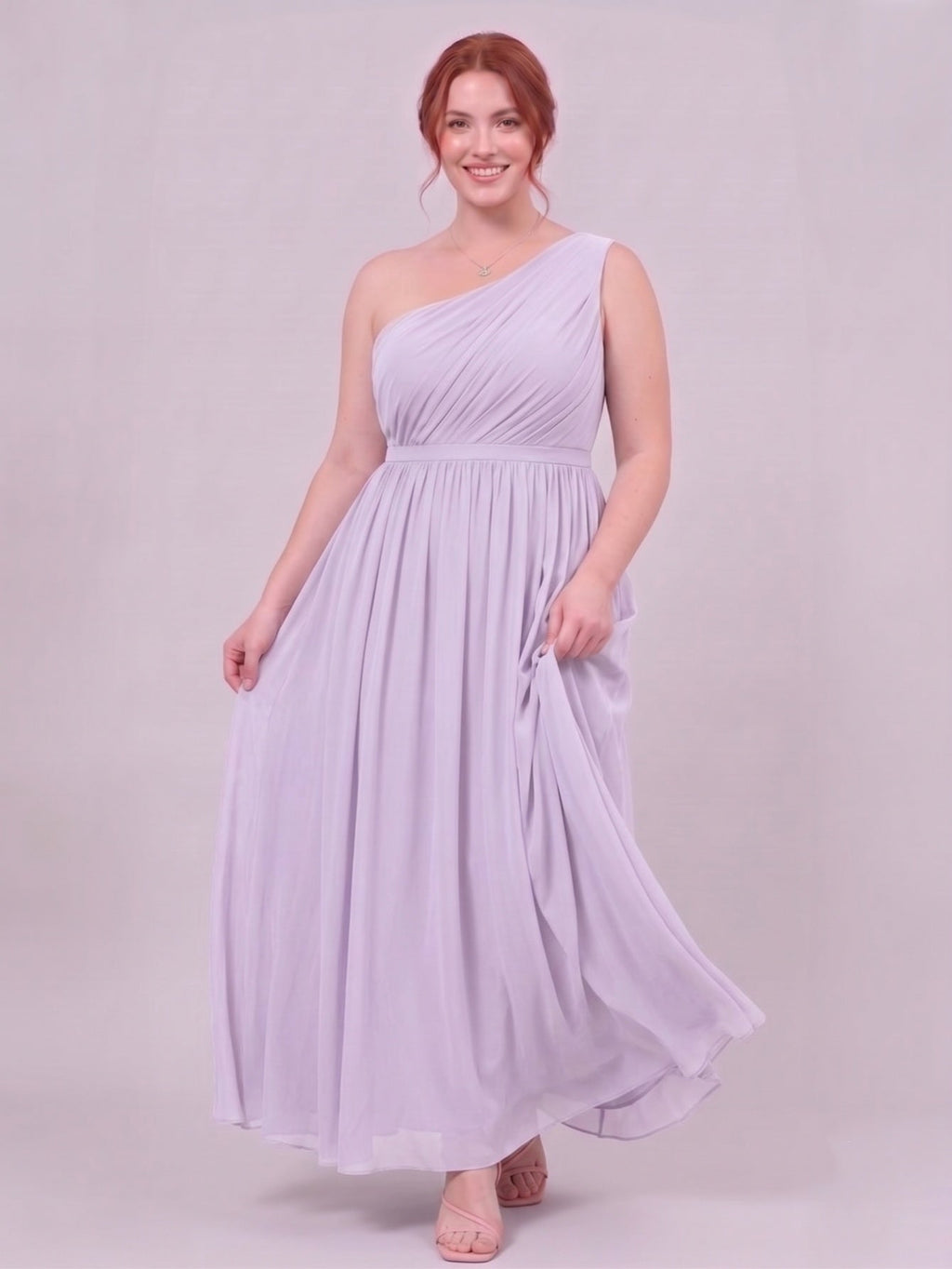 Larui  Plus-Size Women's One-Shoulder  Dress