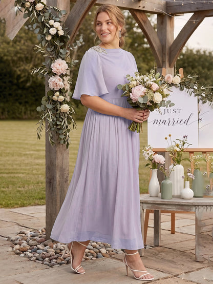 Larui Plus Size Women's Chiffon Dress
